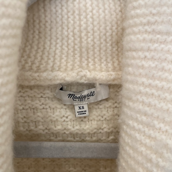 Madewell cream grandpa cardigan zip up size XS - Picture 3 of 8